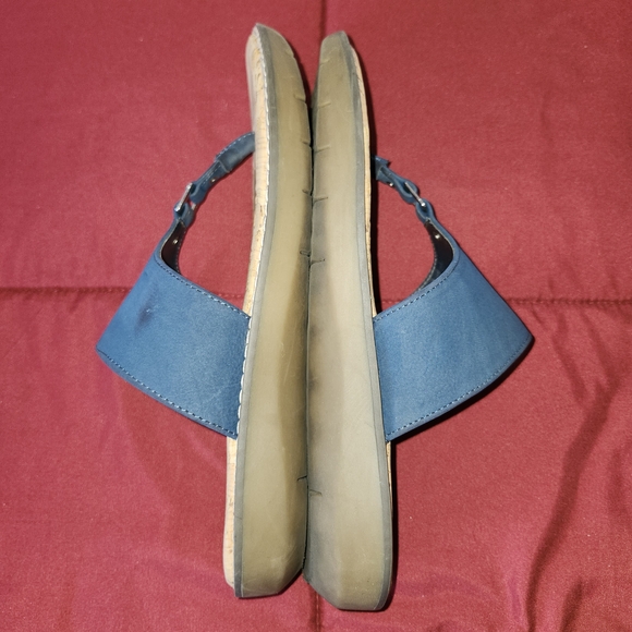 Aerosoles A2 Cool Cat Womens Sandals Navy Cork Size 8.5 Comfort Fit Used - Picture 10 of 11